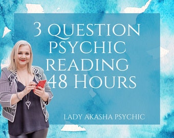 48-Hour Psychic Reading, 3 Questions Answered, Accurate Tarot Card Reading, Guidance and Clarity, Quick Online Service, TV Psychic