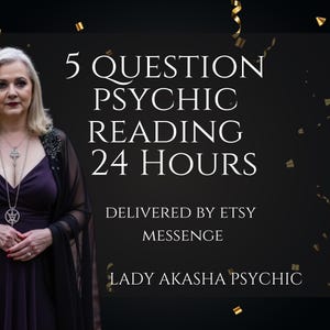 Lecture psychique rapide 24 heures sur 24, réponses à 5 questions, lecture précise des cartes de tarot, conseils et clarté, livré par Etsy Messenger