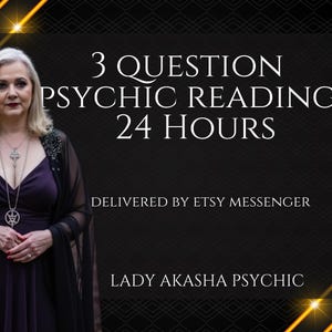 Szybkie 24-godzinne czytanie psychiczne, 3 odpowiedzi na pytania, dokładne czytanie kart tarota, wskazówki i jasność, dostarczane przez Etsy Messenger