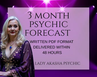 Personalized 3-Month Psychic Reading: Future Forecast (PDF via Email