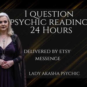 Lecture psychique rapide de 24 heures, réponse à 1 question, lecture précise des cartes de tarot, conseils et clarté, livré par Etsy Messenger