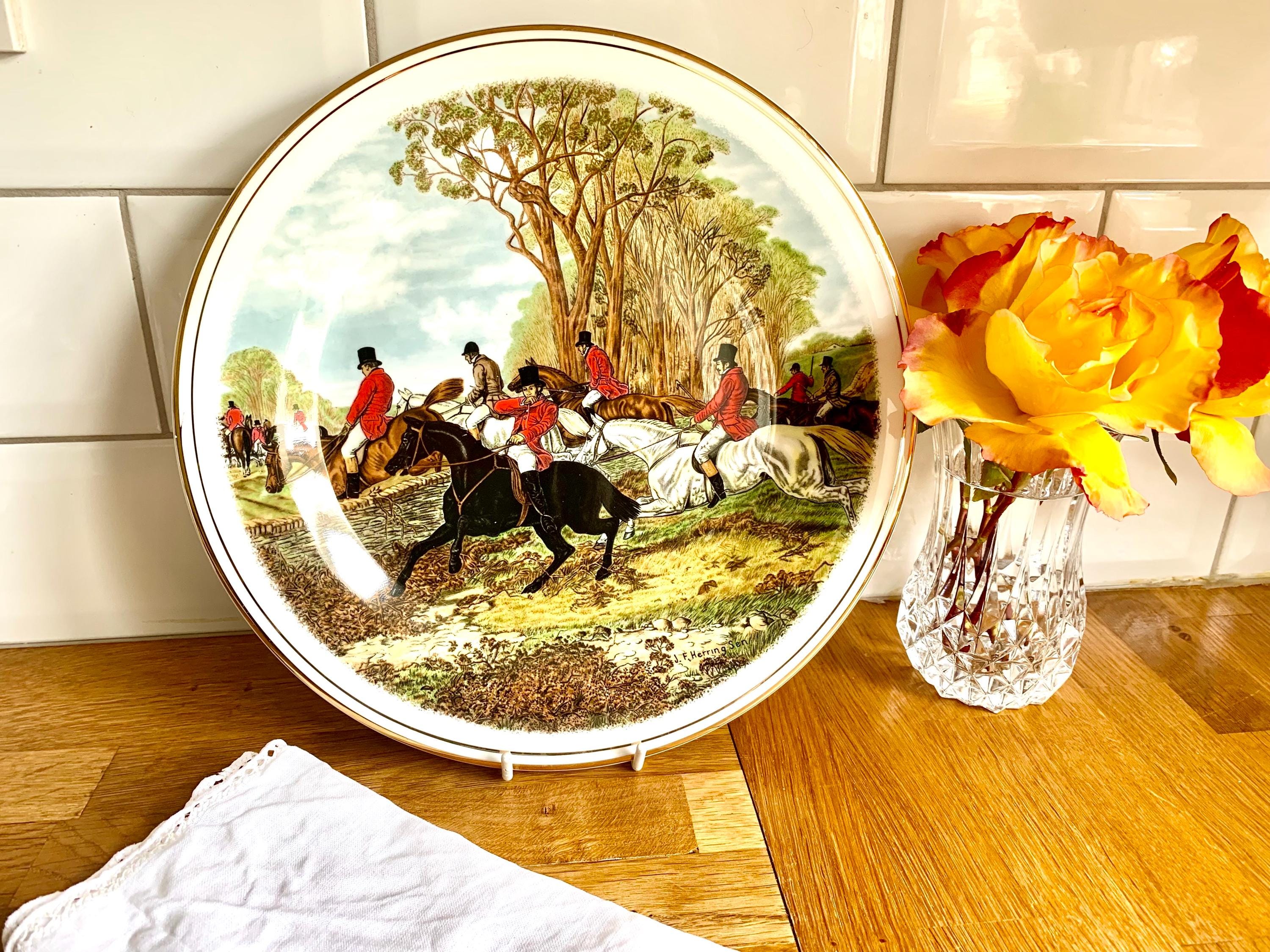 バラッツ★Herring's Hunt★プレート③【英国ビンテージ】 Vintage Bone China J.herring 'hunting Scenes' Plate - Etsy