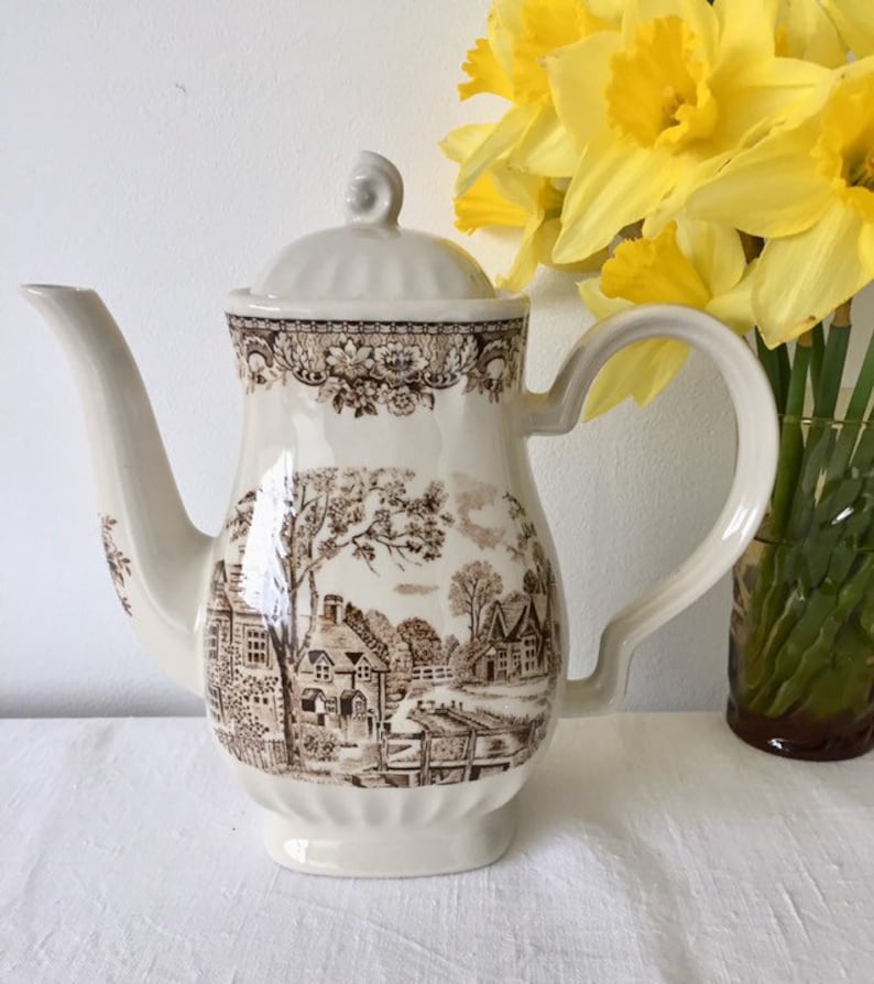 Gorgeous vintage English china coffee pot