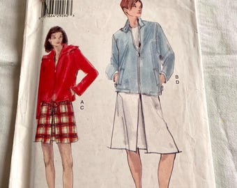 Modepatronen. Naaipatroon jaren 80. 9998. jas. Maat 14-18