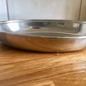 Vintage stainless steel serving dish. Mid century modern image 5