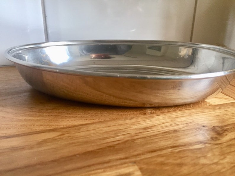 Vintage stainless steel serving dish. Mid century modern image 5