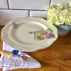 Vintage British Anchor Regency footed cake plate.