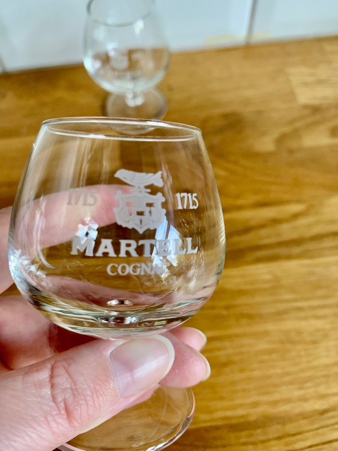 2 Vintage Glasses. Cognac Balloon Glass. Vintage Glass Etsy