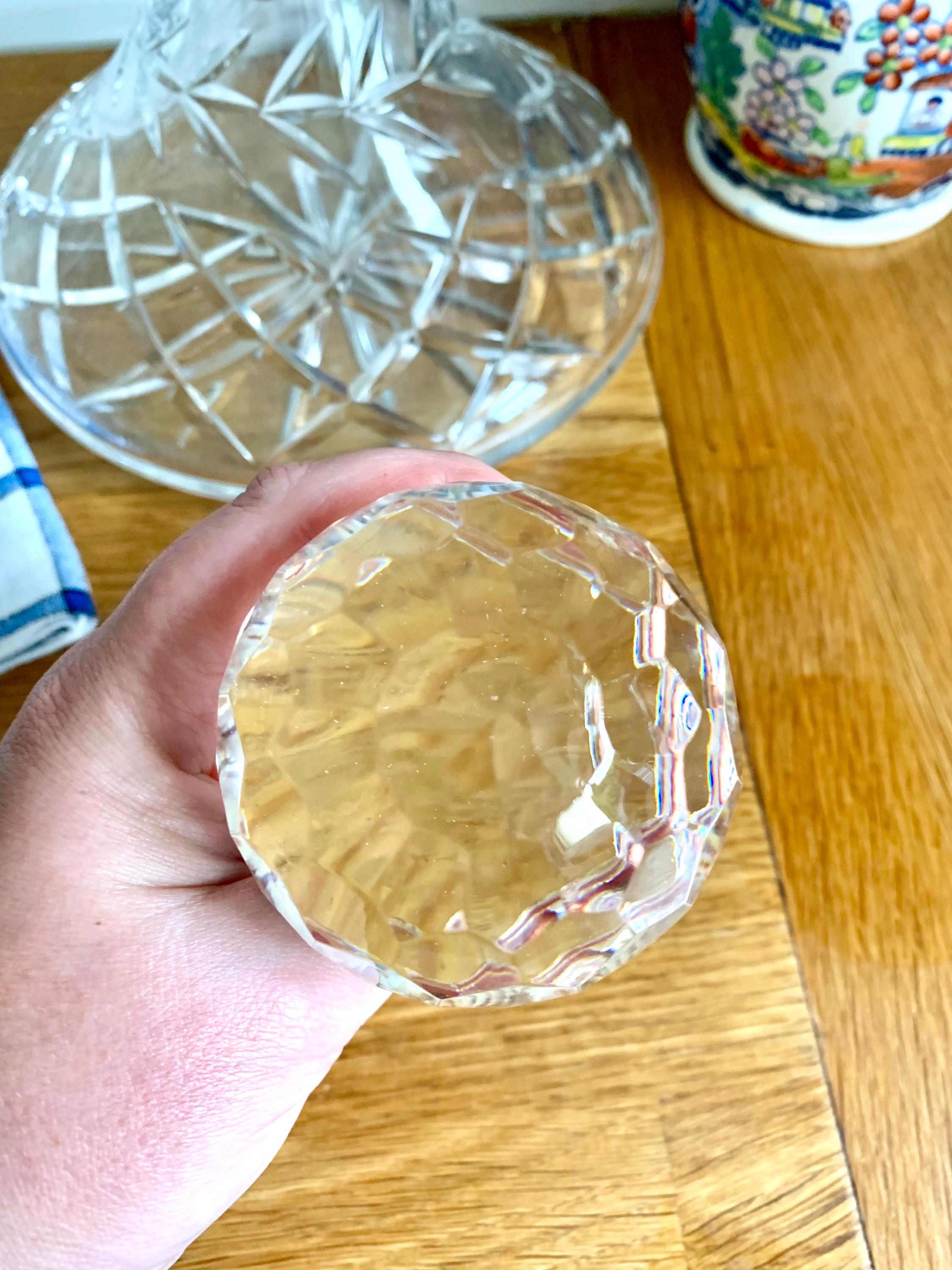 置物 60s woman&panther decanter Vintage Amber Glass Footed Decanter With Glass Stopper