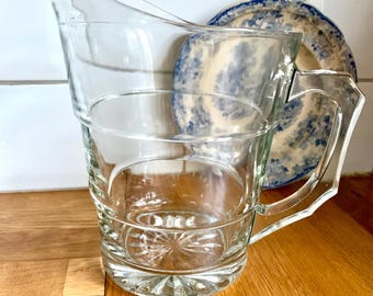 Art Deco vintage pitcher or glass jug
