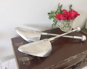 Vintage aluminium shoe trees or shoe lasts. Shoe stretchers. Truimph.