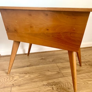 Mid century sewing box/basket or side table.