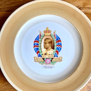 commerative Shelly plate. Coronation Edward VIII  1937.