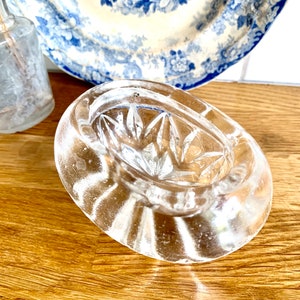 Antique Victorian lead crystal salt sellers. Salt and pepper pot.