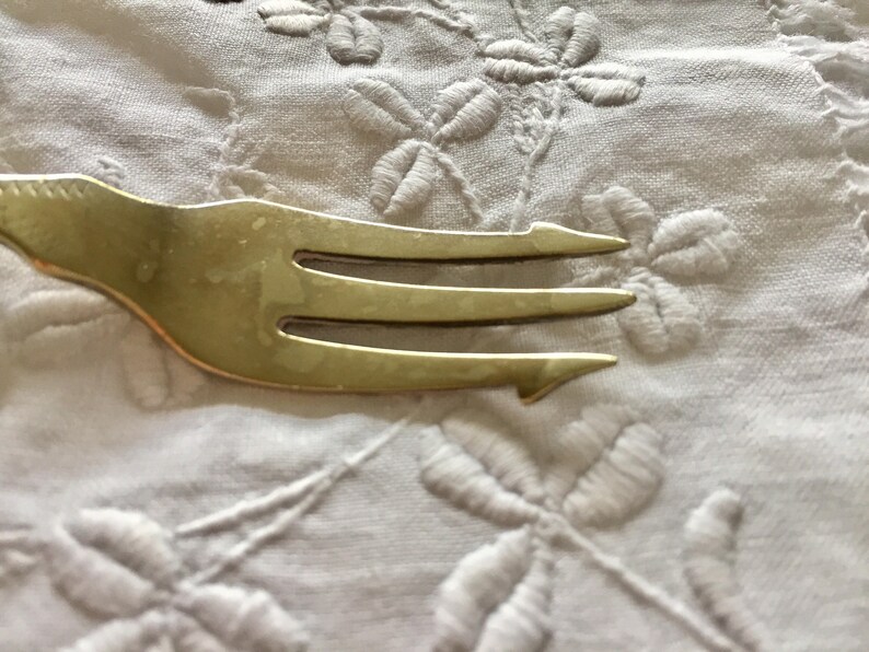 Vintage EPNS resin handled pickle fork Vintage fork