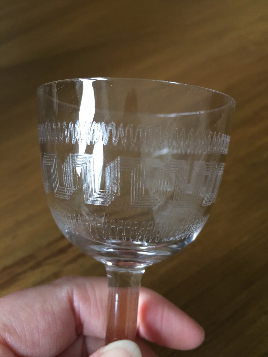 Antique Edwardian Etched Crystal Sherry/port Glasses. Set of Etsy