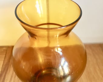 Retro brown glass vase.