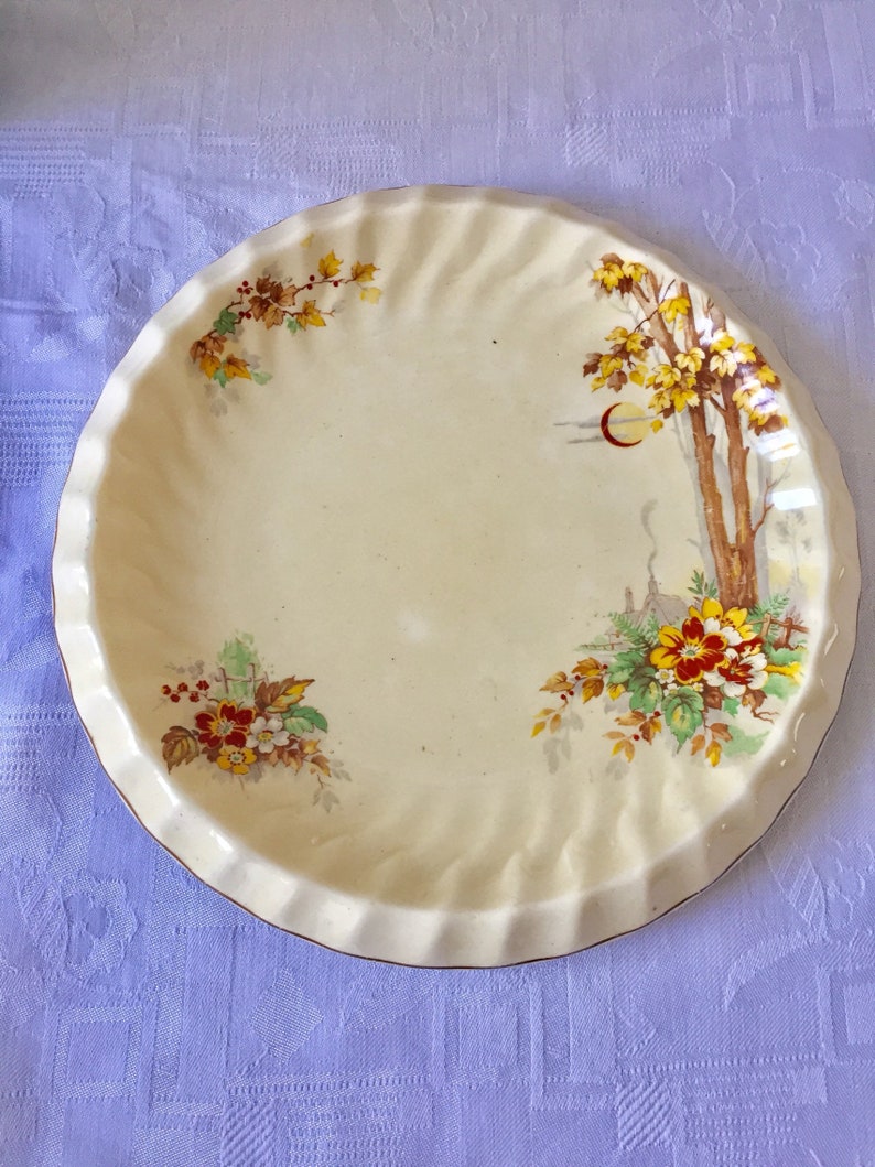 Vintage 1930's honeyglaze decorated bread plate. Vintage Etsy