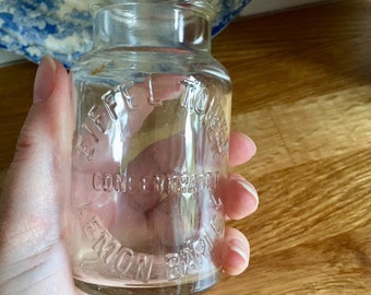 Gorgeous vintage glass bottle. Vintage lemonade bottle. Eiffel Tower.