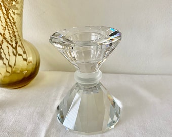 lead crystal antique candlestick.