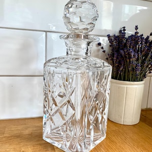 Gorgeous antique cut glass decanter.