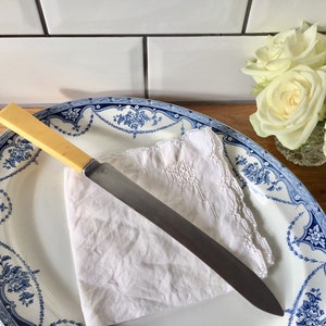 Fine vintage bread or carving knife with resin handle. Harrison Fisher & Co