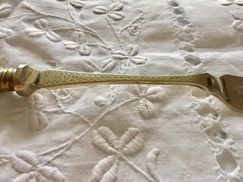 Vintage EPNS resin handled pickle fork Vintage fork