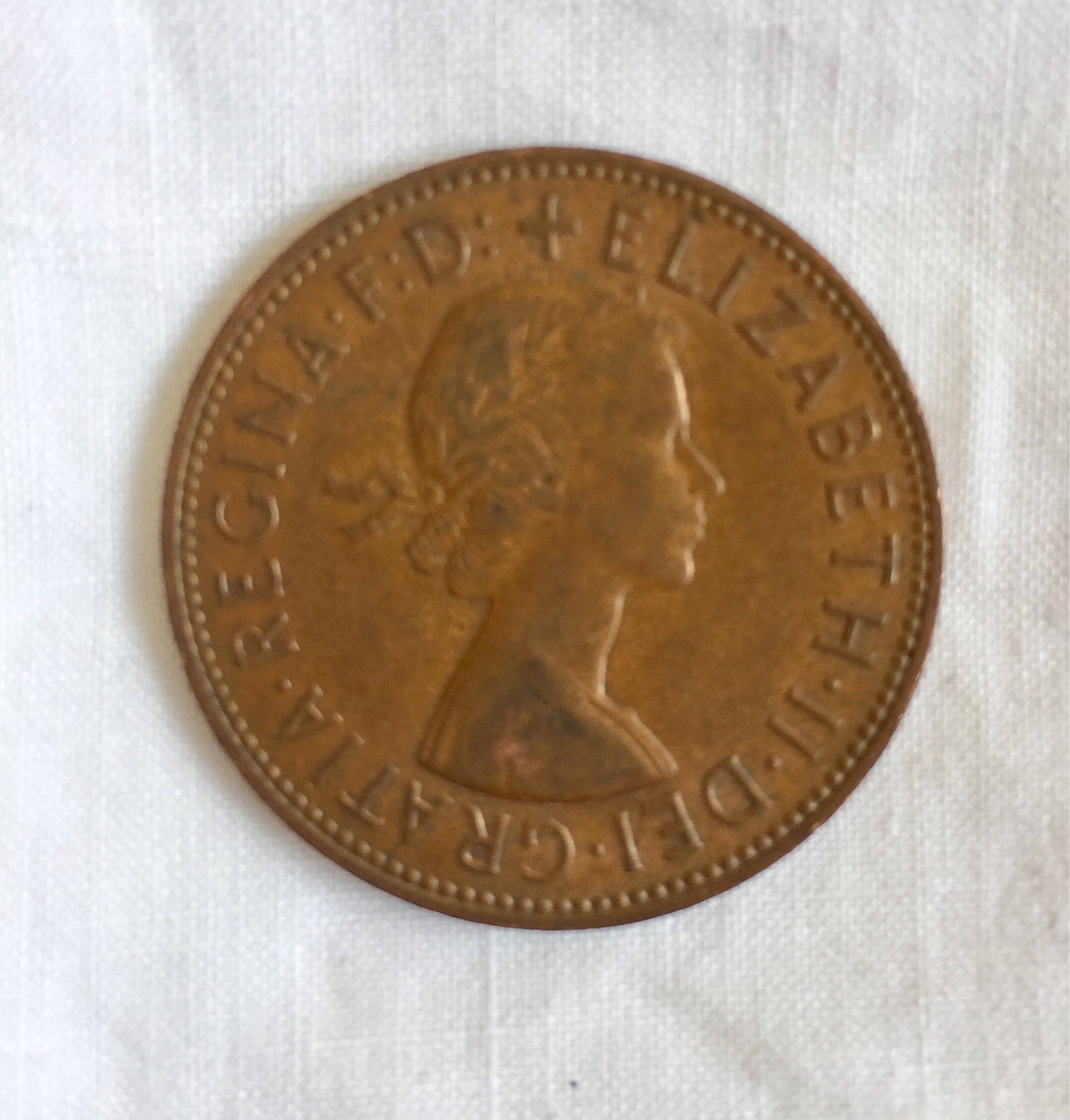 Image of 1967 One Penny. Bronze. Elizabeth Ii