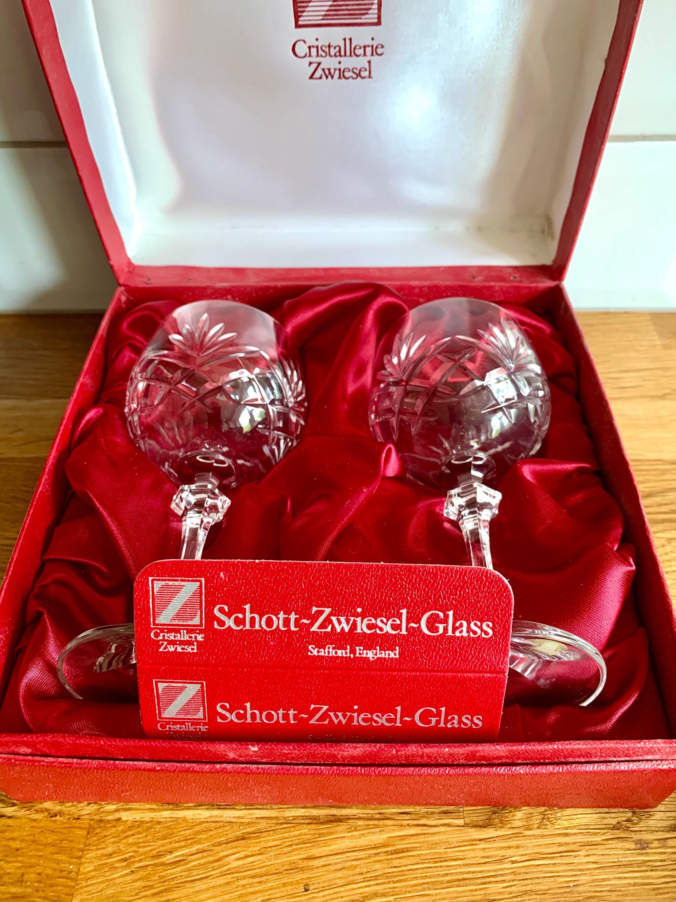 Cristallerie Zwiesel 2 Vintage Faceted Wine Glasses. - Etsy