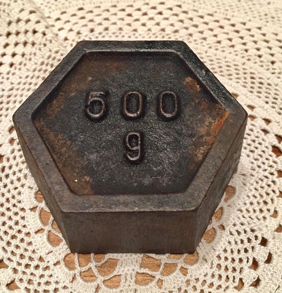 Vintage Cast Iron 500g Kitchen Scales Weight Etsy
