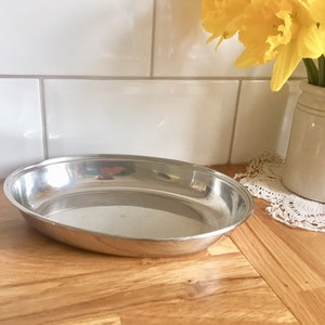 Vintage stainless steel serving dish. Mid century modern image 2