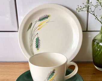 trio de tasses à thé vintage des années 50. Pastorale Simpson. Chic Mid-Century