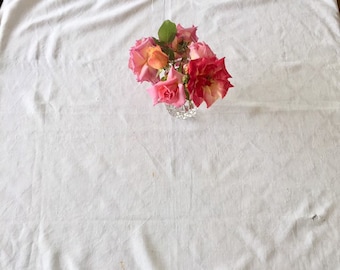 Vintage cotton crochet edged decorative tablecloth.