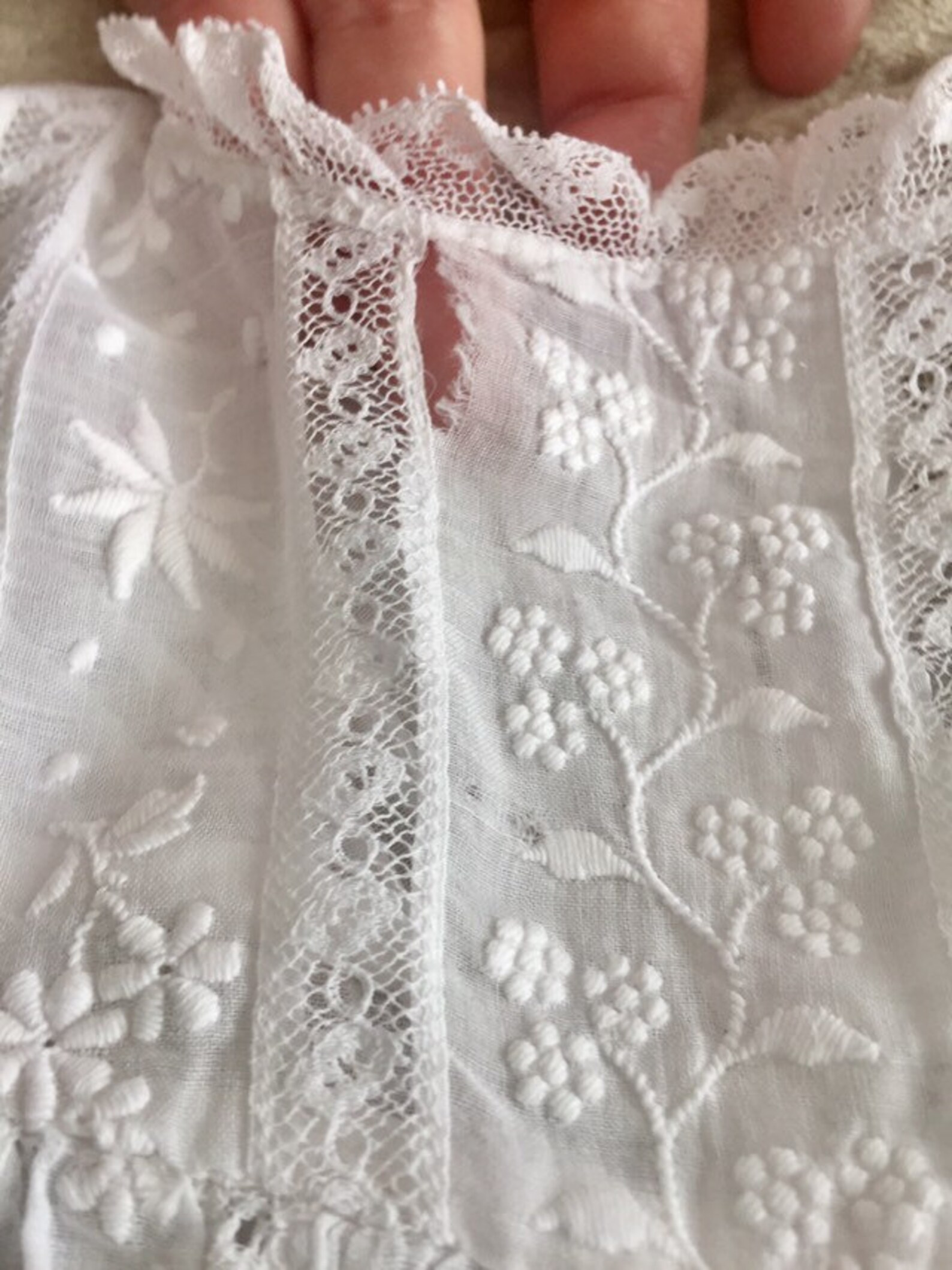 Stunning Antique Victorian Lace and Cotton Christening Gown. - Etsy