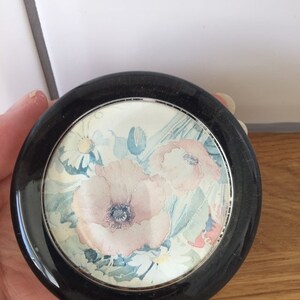 Vintage poppy decorated paperweight