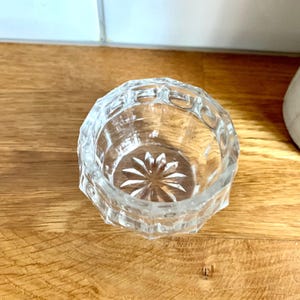 Antique Victorian lead crystal salt sellers. Salt and pepper pot.