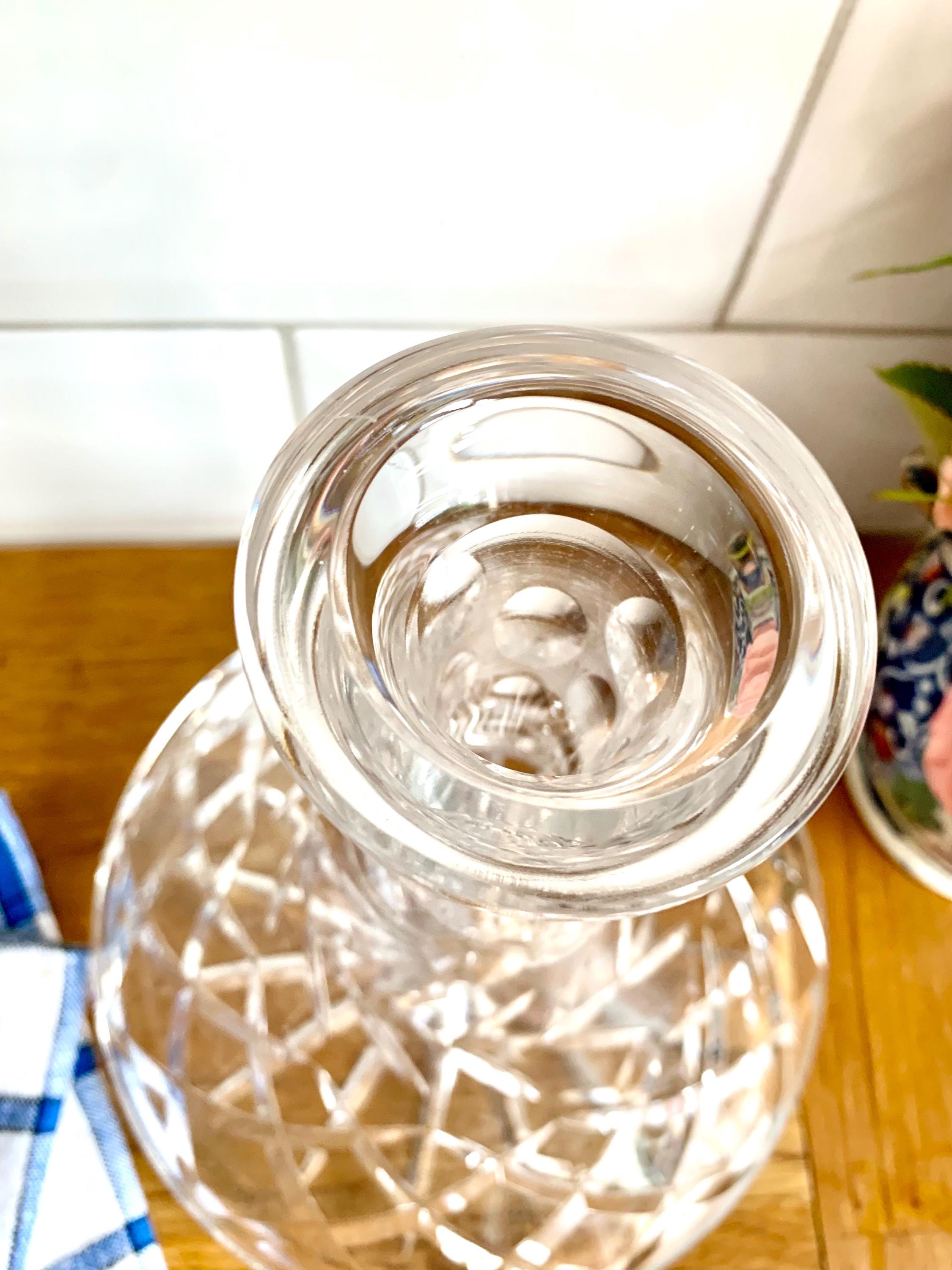 Vintage Lead Crystal Port Decanter: Traditional Bottom-heavy