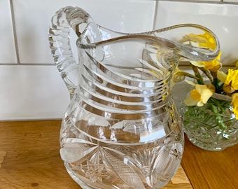 Art Deco vintage pitcher or glass jug