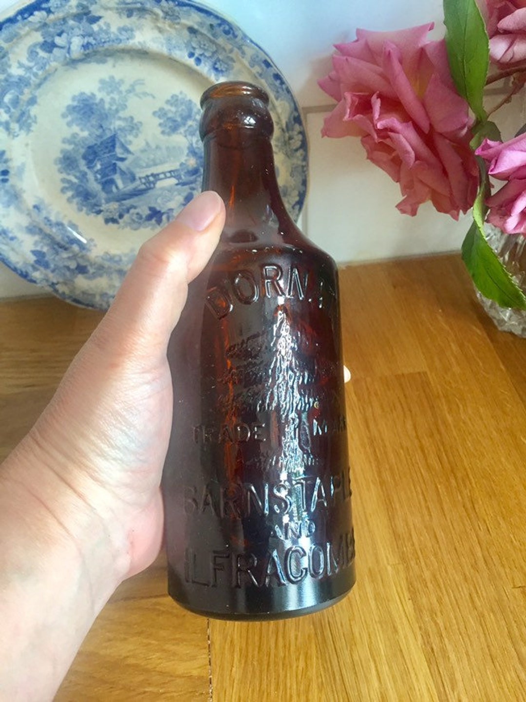 Antique Brown Glass Barnstaple Beer Bottle. Etsy