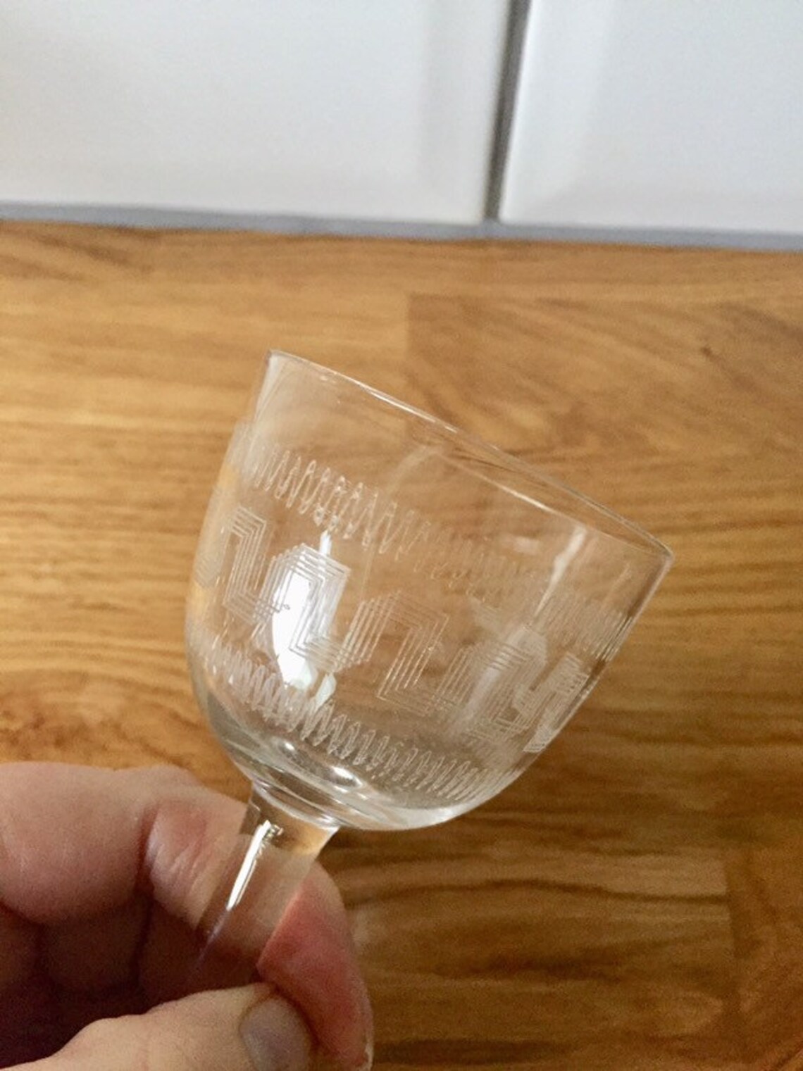 Antique Edwardian Etched Crystal Sherry/port Glasses. Set of Etsy