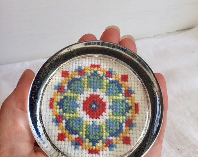 Vintage Cross Stitch Paperweight Etsy UK Vintage Cross Stitch Paperweight Etsy UK