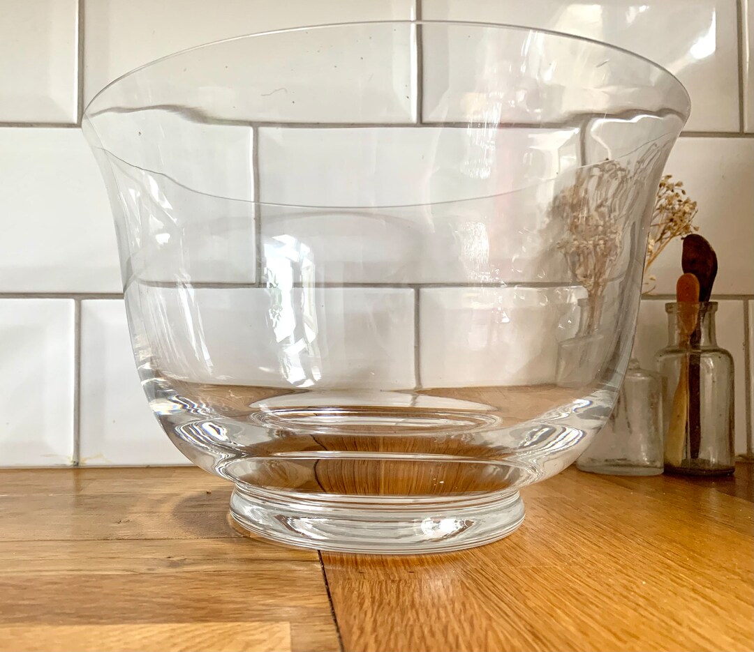 Vintage Cut Glass Bowl. Trifle Bowl. Glass Fruit Bowl Etsy
