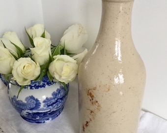 Antique 1800's stoneware ginger beer bottle.