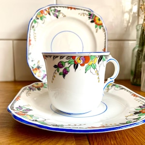 Vintage Royal Phoenix bone china &quot;Balfour&quot; theekop en bord.