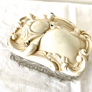 Vintage Art Noveau cut glass trinket dish.