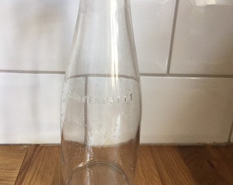 Gorgeous vintage milk glass bottle