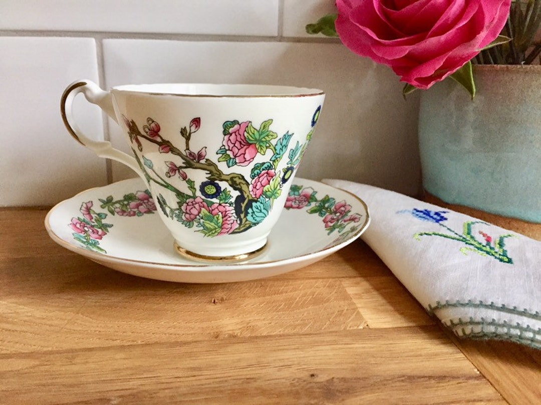 Vintage Indian Tree Tea Cup and Saucer. Argyle Bone China. Etsy