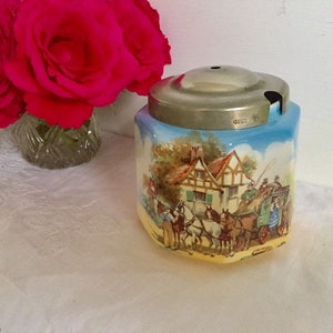 Vintage ceramic lidded sugar bowl