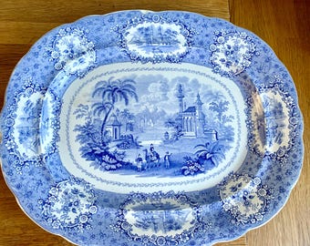 Antique 19th C William Ridgway ‘oriental’ stoneware platter.
