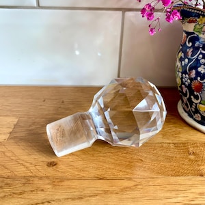 Vintage lead glass bulb decanter stopper.